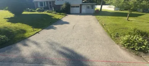 Residential driveway · Philadelphia suburbs — before