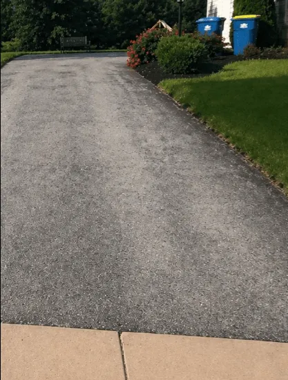 Residential driveway before sealcoating