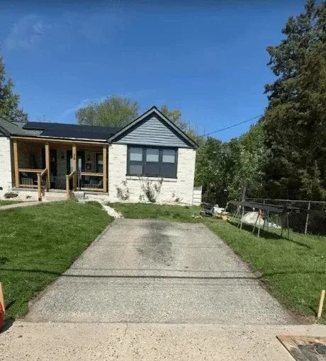 Residential driveway before sealcoating
