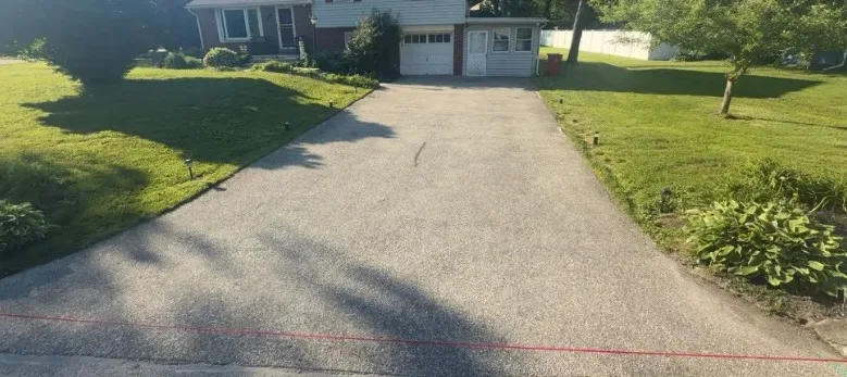 Residential driveway before sealcoating